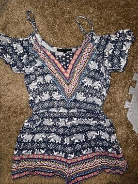 Boho Cold Shoulder Romper
